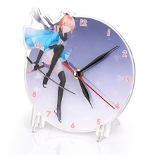 Wall Clock Anime Desk Crystal Metal Clock Decorative Acrylic Clock